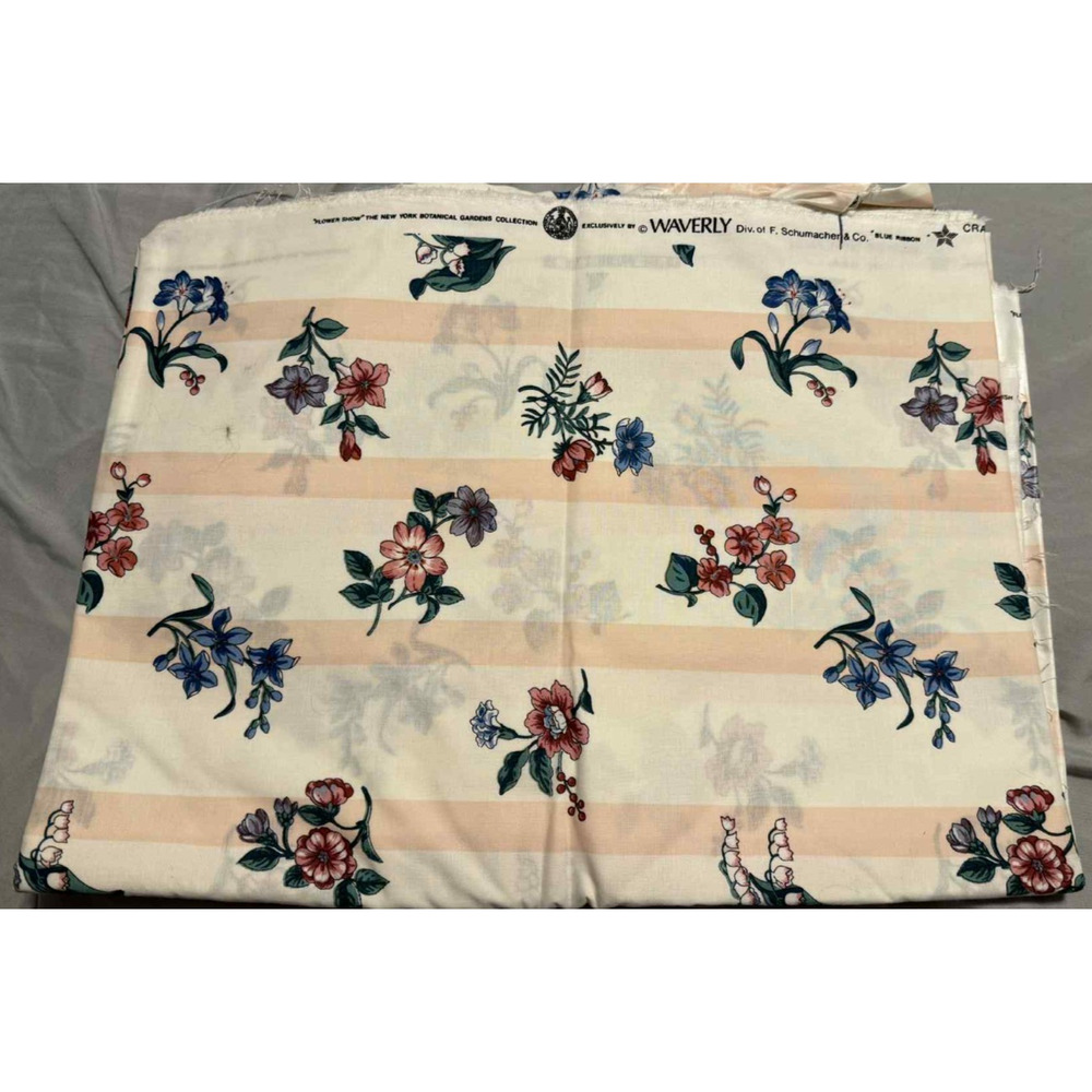 Waverly Fabric BLUE RIBBON "Flower Show" NY BOTANICAL GARDEN 54x304